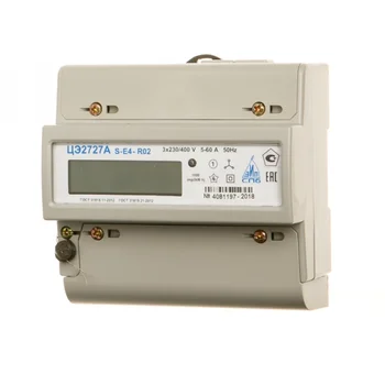 Счетчик электроэнергии трехфазный многотарифный, 5(60)А, корпус R02, модуль LoRaWaN Вега, выход под антенну SMA